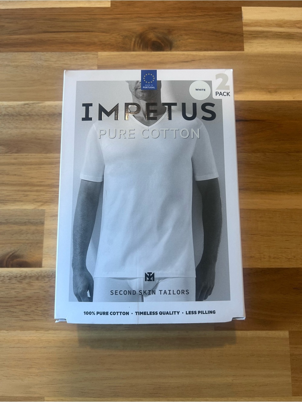 IMPETUS Pure Cotton White T-Shirt 2-Pack - New in pack.